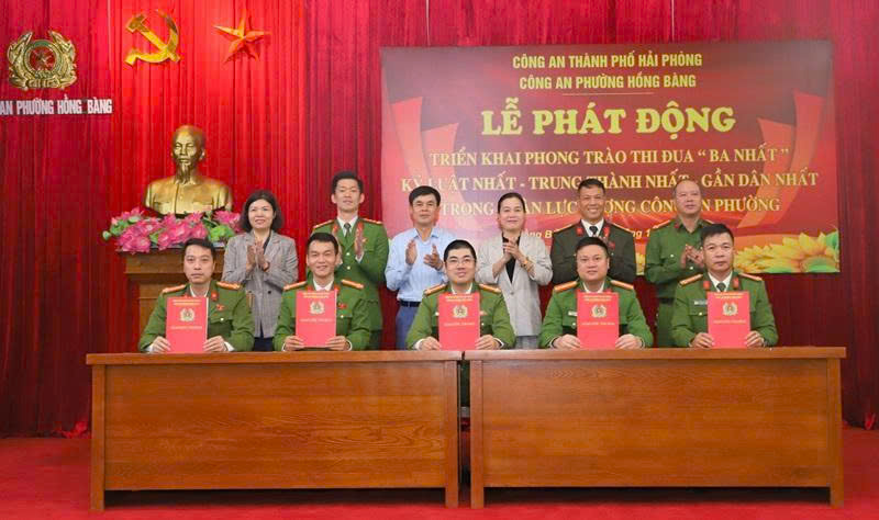Công an phường Hồng Bàng phát động phong trào thi đua “Ba nhất”